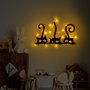 Wallity Cats 967 Escultura de pared de metal negra